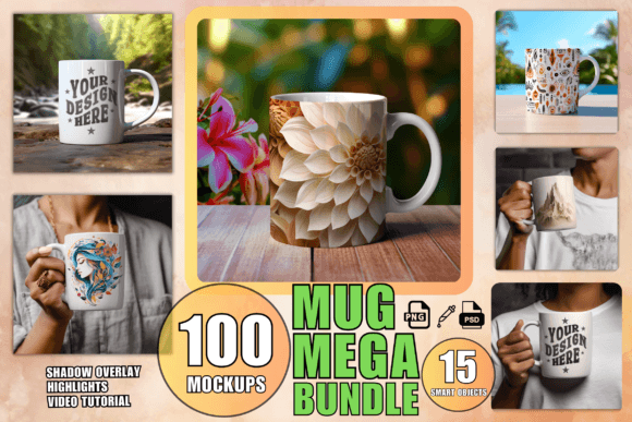 Download Mug Mockup Bundle PSD White Mug Mockups - Mug mockup Collection