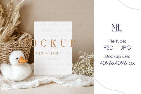 Download Rustic Baby Shower Invitation Mockup PSD - Premium Resources