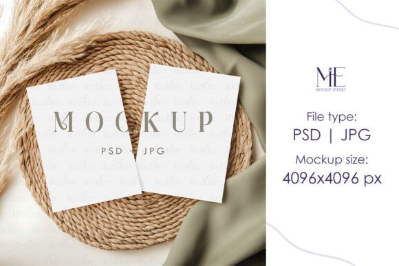 Download Double 5x7 Invitation Cards Mockup PSD - Premium Bundle