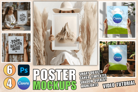 Download Canvas Mockup PSD Wall Art Mockup Canva - Mockup psd Collection