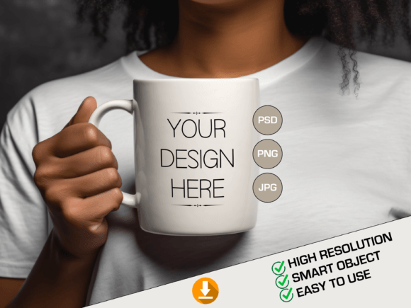 Download PSD Mug Template, Full Cover Mug Mockup - Mug mockup Collection